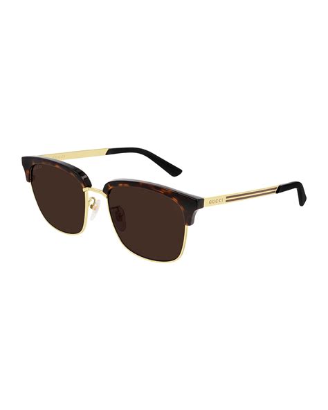 gucci glasses havana with metal